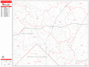 Silver Spring  Wall Map Red Line Style